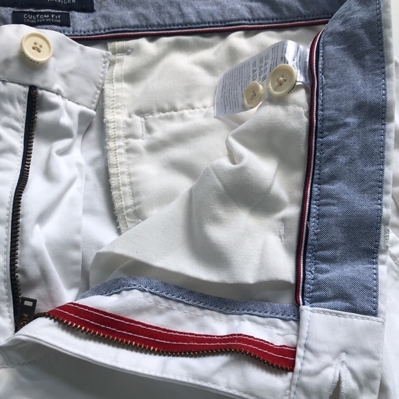 Tommy Hilfiger Custom Fit White Cotton Twill Pants Size 36 - Picture 9 of 12